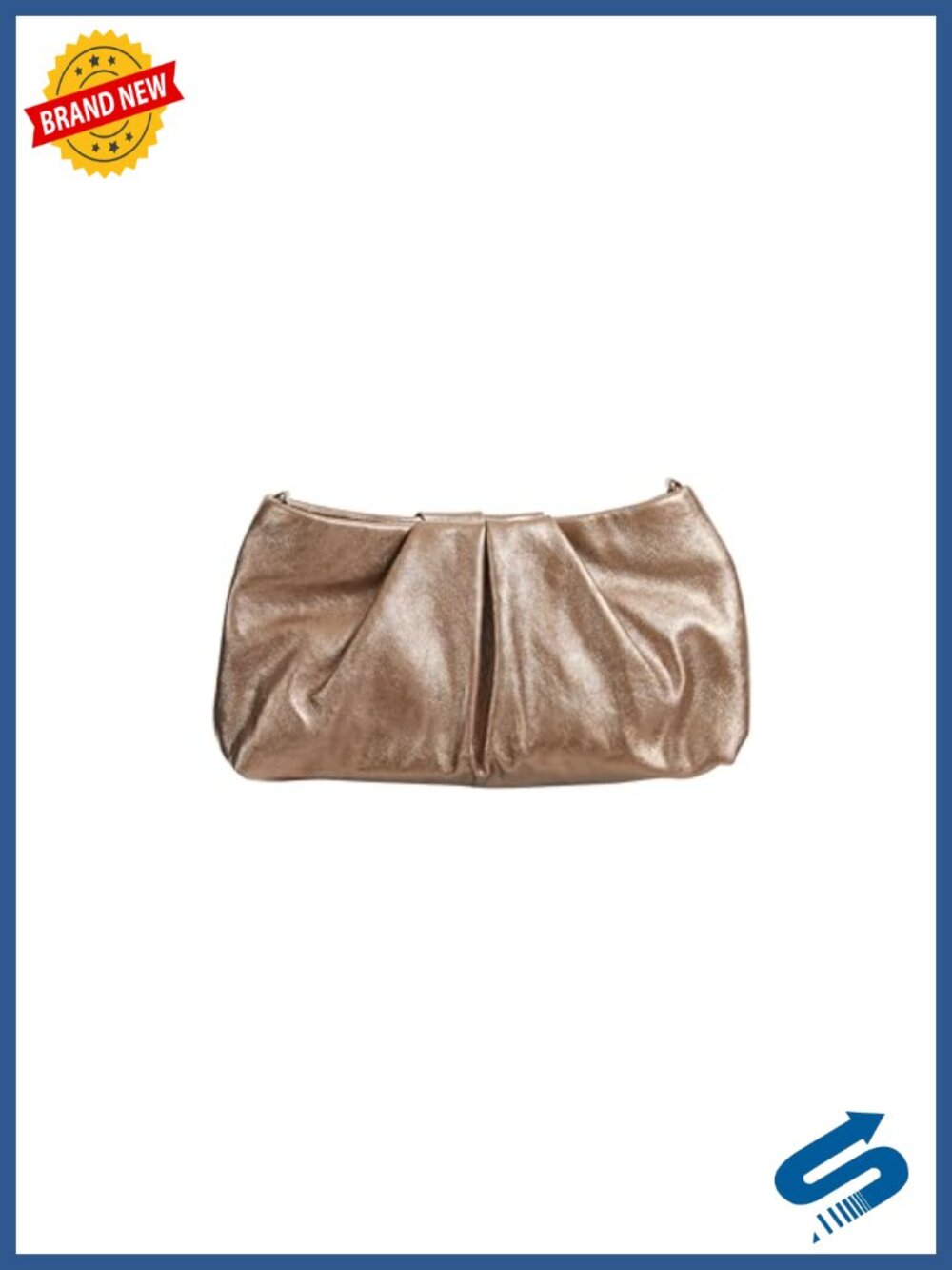 Faux Leather Pleated Clutch Evening Bag for Women Formal Party Wedding